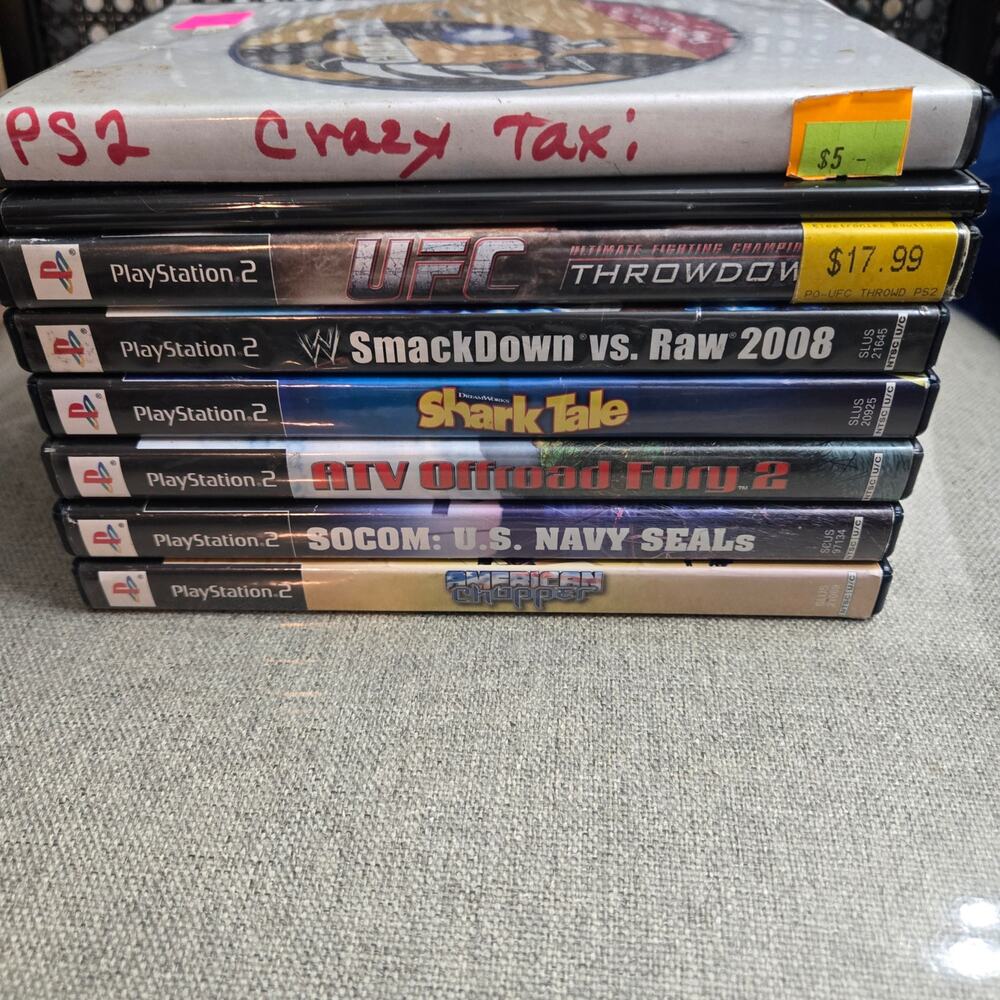 PS2 Video Game Bundle (8 Games Total) mixed lot